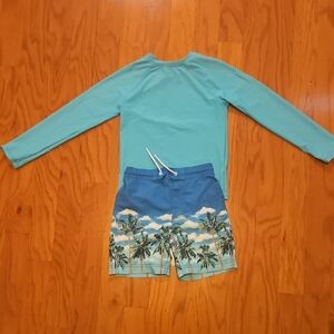 Old Navy Kids Swim Rashguard - Teal and Blue